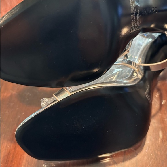 Calvin Klein Metallic Silver Strappy Heels - Picture 9 of 11